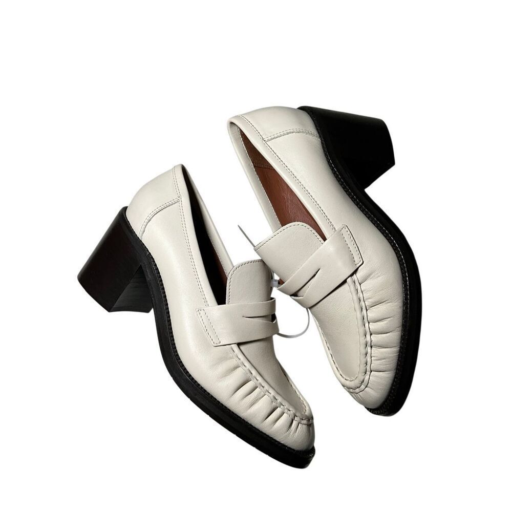Aquatalia | JOSETTE LEATHER HEELED PENNY LOAFERS - Picture 2 of 7